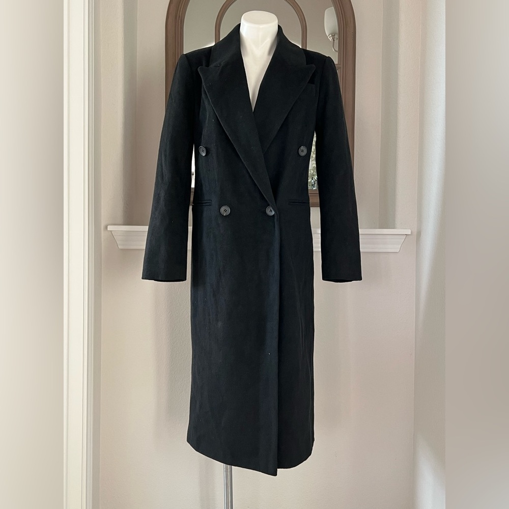 NEW Avec Les Filles ColorBlock Trench Coat, Black Red Camel Size S Retail ~ $500 - Picture 13 of 17